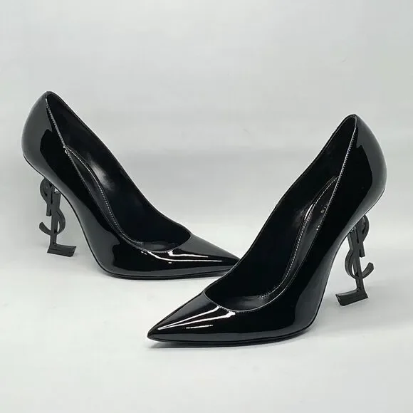 Saint Laurent Opyum Point-Toe Patent Leather Pumps size 39.5 - Picture 10 of 16